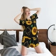 thumbnail image 5 of Honeii Sunflowers3 for Women's Summer Pajama Set featuring Soft Short Sleeve Shirt & Matching Bottoms with Convenient Pockets for Relaxed Home Wear-X-Large, 5 of 6