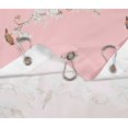 thumbnail image 5 of S4Sassy Pink Blossom & Bulbul Bird Decorative Waterproof Printed Shower Curtain Roller Hooks Drapes-60 x 75 Inch, 5 of 6