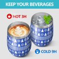 thumbnail image 4 of Christmas 12oz Stainless Steel Insulated Wine Tumbler with Lid and Straw – Double Wall Vacuum Mug for Hot & Cold Drinks, 304 Steel Interior, Sweat-Free Design, 4 of 5
