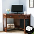 thumbnail image 3 of Leick Furniture Corner Computer Desk in Oak, 3 of 5