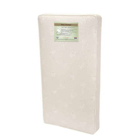 LA Baby Sweet Slumber Crib Mattress with Savannah Tan Print Cover, Tan