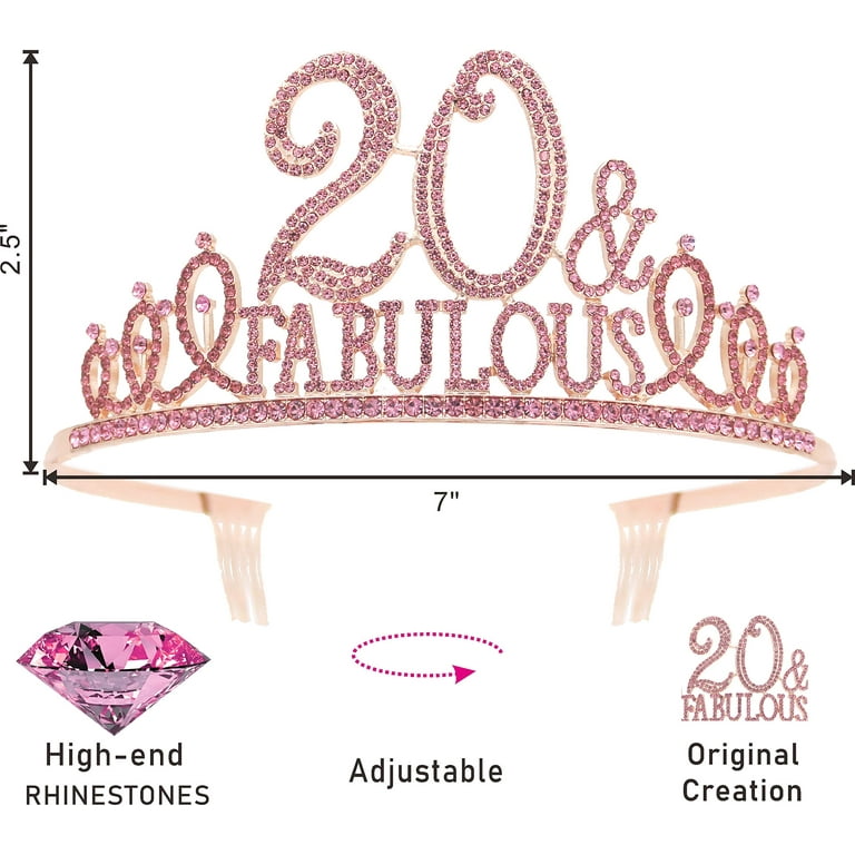 Meant2Tobe 20Th Birthday Gifts For Girls 20Th Birthday Tiara And Sash 20Th 2