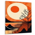 thumbnail image 2 of DESIGN ART Designart "Orange Sun Sitting Mountain Top VIII" Landscape Modern Metal Wall Art 16 in. wide x 32 in. high, 2 of 5