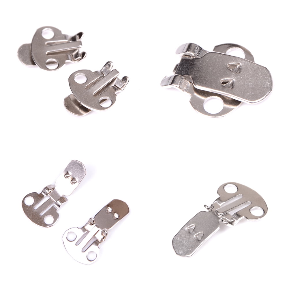 10-20Pieces Blank Stainless Steel Shoe Clips Clip on Findings for Wedding SL 