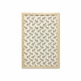 thumbnail image 1 of Animal Wall Art with Frame, Hand Drawn Zentangle Patterned Repetitive Illustration, Printed Fabric Poster for Bathroom Living Room, 23" x 35", Sepia and Champagne, by Ambesonne, 1 of 2