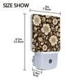 thumbnail image 4 of Yayeee LED Night Light for The Home Plug in With Light Sensors 2 Pack, Brown Floral, 4 of 6