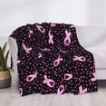 thumbnail image 4 of Throw Blanket for Couch, Breast Cancer Awareness3 Super Soft Fuzzy Comfy Warm Throw Blanket, Cuteness Lightweight Cozy Plush Flannel Blanket & Throws for Sofa and Bed All Season, 4 of 5