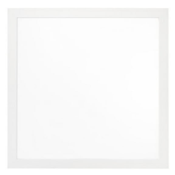 40 Inch Wall Mirror, Sleek Square Wood Frame, White