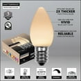 thumbnail image 6 of OptiCore C7 Opaque Ceramic Style Warm White LED Christmas Lights Replacement Bulbs, Pack of 25, Shatterproof 0.84W, E12 Base, 6 of 6