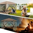 thumbnail image 4 of COBIZI 12x12 Pop-up Gazebo Starry Sky Screen Canopy Tent Screen House for Camping, Screen Room with Mosquito Netting, Hub Tent Instant Screened Canopy with Carrying Bag and Ground Stakes, Khaki, 4 of 9