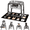 Black-1.8 Gallon, variant on 1.2 Gallon Elevated Dog Water Bowls for Large Dogs, 4 Adjustable Heights, Raised Dog Water Stand with Mat