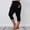 b_Black, variant on Xysaqa Women's Stretch Workout Yoga Capris Leggings for Summer Comfy Women High Waisted Leggings Belly Control Capris Pants Cutout S-3XL