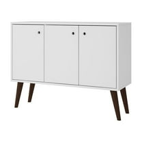 Bromma 35.43" Buffet Stand with 3 Shelves and 3 Doors in White