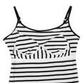 thumbnail image 6 of Women's Camisole Striped Camisole Tops Built in Bra Adjustable Spaghetti Strap Cami Tops Under Tank Tops for Women, 6 of 7