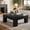 Black, variant on Tribesigns 39.4" All-Wood Coffee Table: Farmhouse Style Accent Centerpiece for Living Room with Sturdy Legs, Rustic Brown