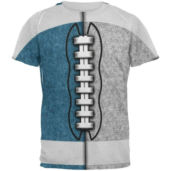 Fantasy Football Team Blue and Grey All Over Mens T Shirt Multi 2XL