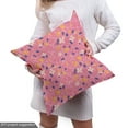 thumbnail image 5 of Ambesonne Floral Fabric by the Yard Upholstery, Clutter of Flowers, 3 Yards, Pastel Pink, 5 of 5