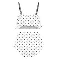 thumbnail image 6 of UTSJKR Bathing Suit for Women 2 Piece Ruffle Polka Dot High Waist Tummy Control Bikini Sets Sexy Retro Cheeky Beach Swimsuit White XL, 6 of 6