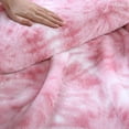 thumbnail image 5 of Betsey Johnson Fireworks Tie Dye Pink Faux Fur 60X50 Throw Blanket, 5 of 12