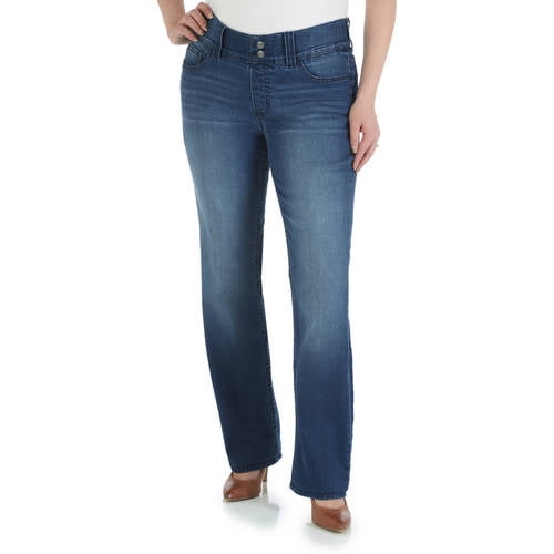 lee pull on straight leg jeans