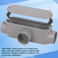 thumbnail image 3 of Cuerpo de conduit de PVC CKVIHAV de 1.5" tipo T, paquete de 2, gris, 3 of 7