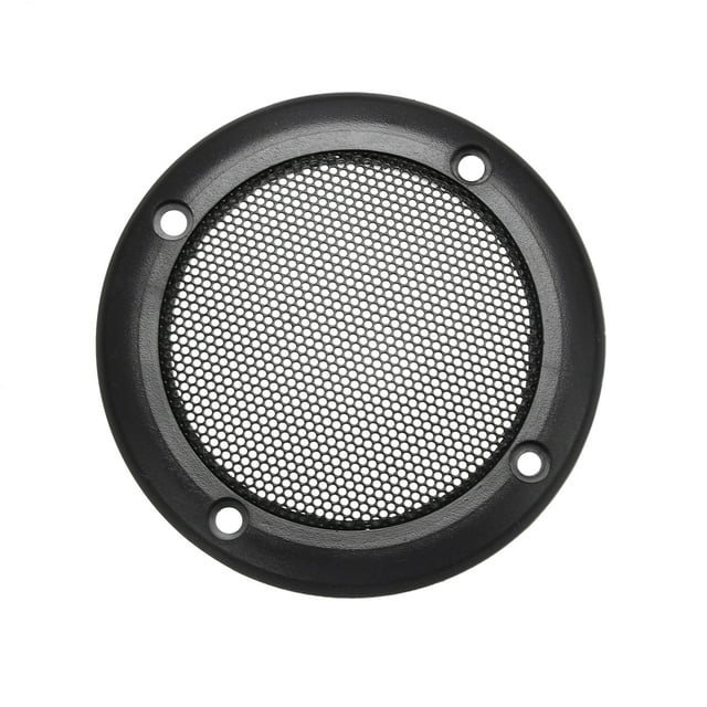 Unique Bargains Speaker Grill Cover 3.5 Inch Mesh Decorative Circle Subwoofer Protector Black