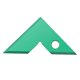 thumbnail image 2 of Regla de ángulo recto, herramienta de medición de diseño, regla triangular de aleación de aluminio resistente Verde, 2 of 9