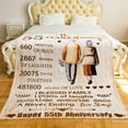 thumbnail image 2 of LHSHID 55 Years 55th Anniversary Throw Blanket Gifts Gift for 55th Wedding Anniversary Valentine Gifts for Her Him Wife Husband Mom Dad Grandpa Grandma 30"x40", 2 of 6
