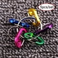 thumbnail image 6 of 5Pcs/set With Keyring Water Bottle Hanging Accessories Keychain Snap Hook D-Type Buckle Backpack Buckles Outdoor Carabiner 5PCS, 6 of 8