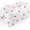 White, variant on Quilted Makeup Bag Floral Large Cute Cosmetic Bag Cotton Puffy Makeup Organizer Coquette Travel Makeup Pouch Aesthetic Portable Zipper Toiletry Storage Bag for Women Girls