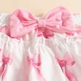 thumbnail image 4 of TOWED22 Baby Girl Outfits Short Sleeve Romper Bodysuit Floral Shorts Set Clothing Pink,9-12 M, 4 of 6