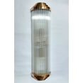 thumbnail image 5 of Vintage Old Antique Art Deco Brass & Glass Rod Ship Light Wall Sconce Lamp, 5 of 6