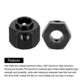 thumbnail image 4 of Aluminum Wheel Hex Hub 9mm Hex Extended Spacers Drive Adapter for RC Crawler Car, Black, 4 of 5