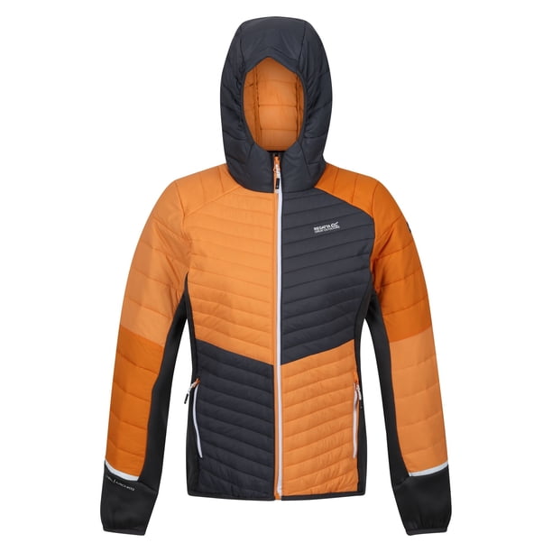 Regatta - Chaqueta con Capucha Trutton II de Deflector para Mujer (Albaricoque Crush, Gris Seal)