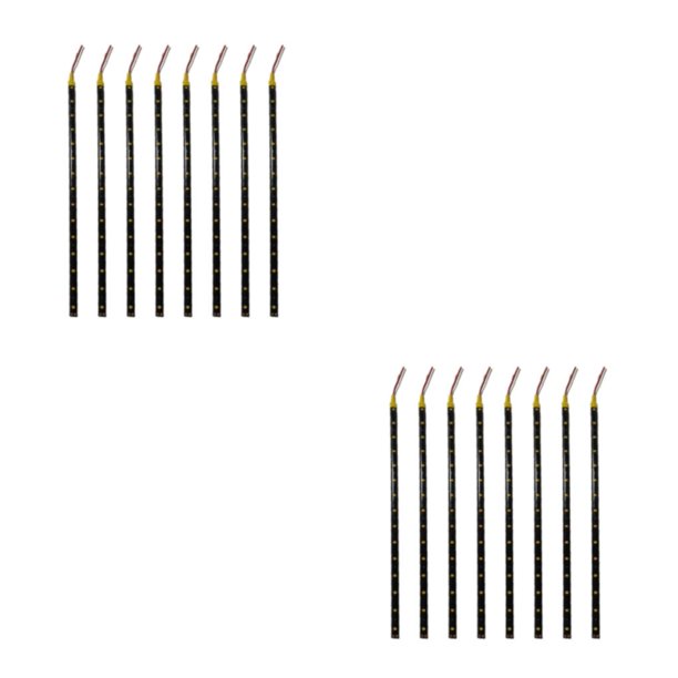 sweethay Tira de luces de ahorro de energía para coche, 8 piezas, cc 12V, alto brillo, cadena de lámpara autoadhesiva, accesorio para Type4 NO4