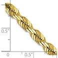 thumbnail image 4 of Solid 14K Yellow Gold 5.7mm Diamond-cut Rope with Lobster Lock Chain - 30", 4 of 8
