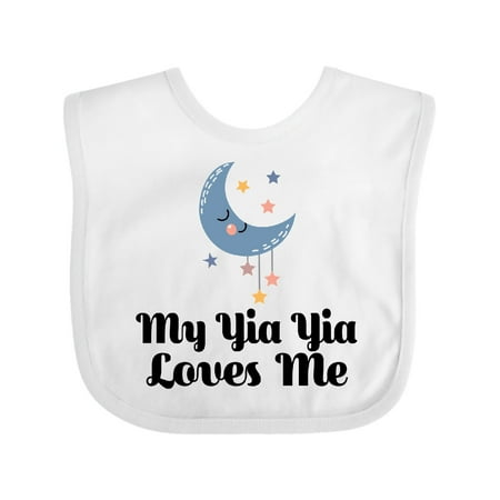 

Inktastic My Yia Yia Loves Me YiaYia for Grandchild Gift Baby Boy or Baby Girl Bib