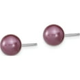 thumbnail image 3 of Sterling Silver Rh-Pl 8-9mm Plum/Wht Imitat Shell Pearl Post 3 Earring Set Made In China qe13847set, 3 of 5