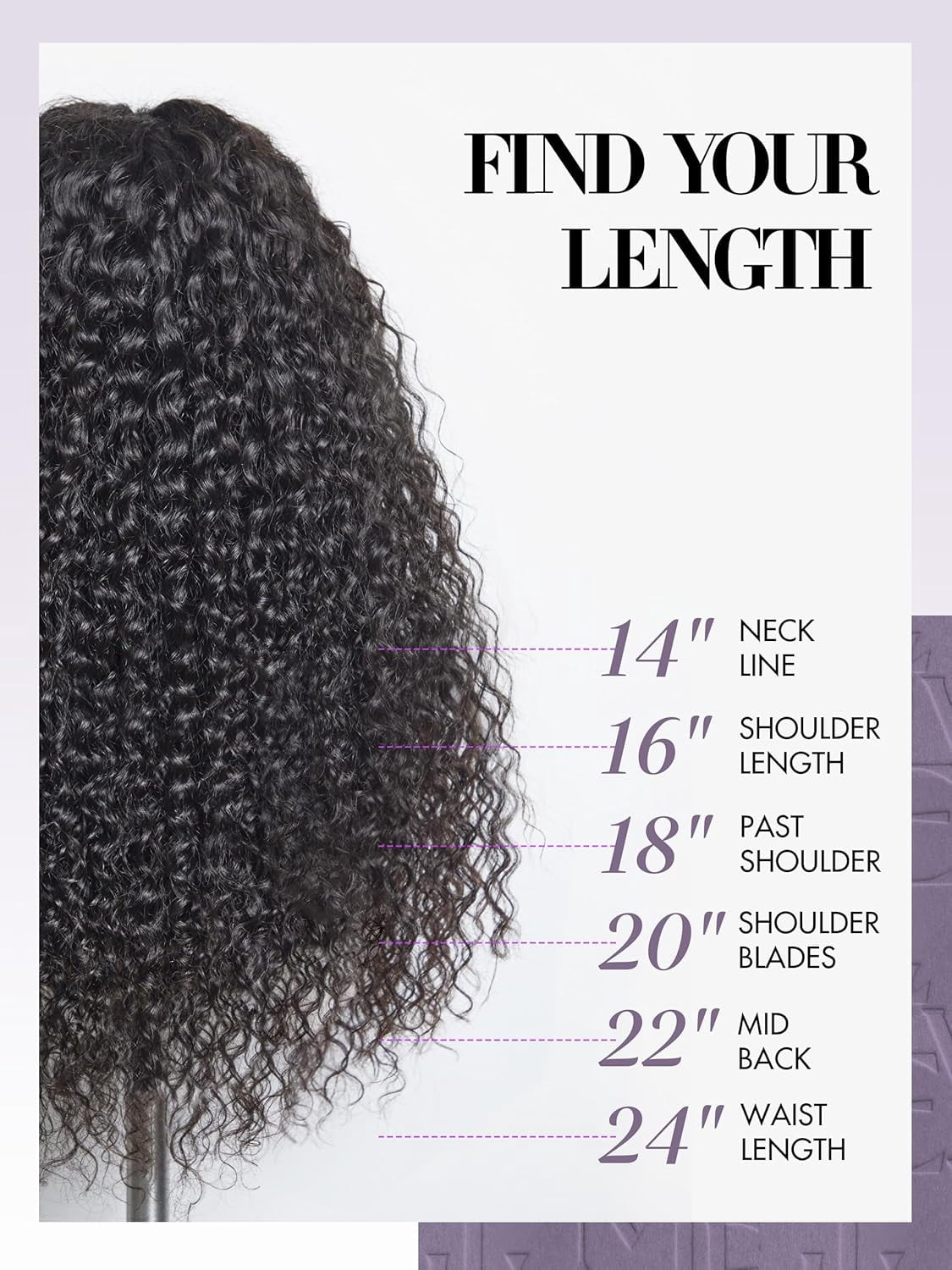 LUVME Messy Burmese Curly 24" Clip in Hair Extensions Real Human Hair Fullness for Women Brazilian Remy Natural Black