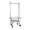 Charcoal Grey Pole Rack, variant on Heavy Duty Laundry and Grocery 1.8 Bushel Cart with U-Handle, 5" Wheel (Red)