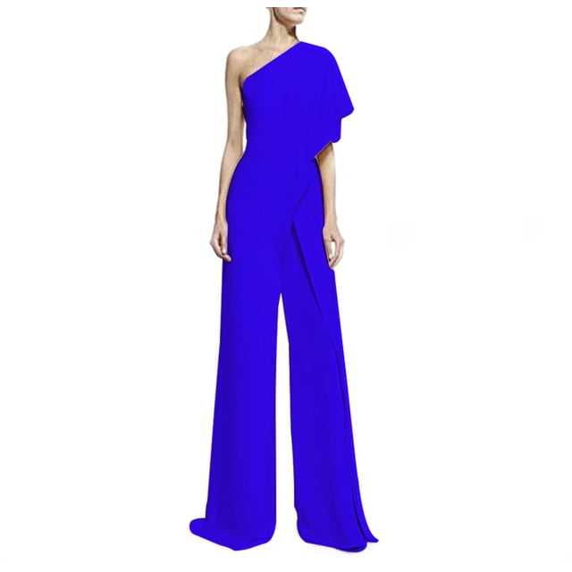 Mono de mujer con mangas abullonadas, pantalón de vestir, vestido de banquete informal