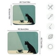 thumbnail image 5 of Yayeee Dish Drying Mat for Kitchen Counter Ultra Absorbent Easy Clean Pad 24x18", Black Cat, 5 of 7