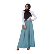 Verona Collection Womens High-Waist Maxi Skirt turqaqua XS