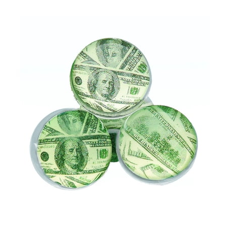 $100 Bill Bouncing Balls (44Mm) - Party Favors - 12 Pieces