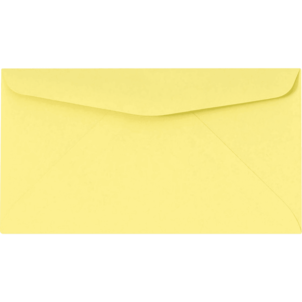 LUXPaper #6 3/4 Regular Envelopes, 3 5/8 x 6 1/2, Pastel Canary Yellow, 1000/Pack