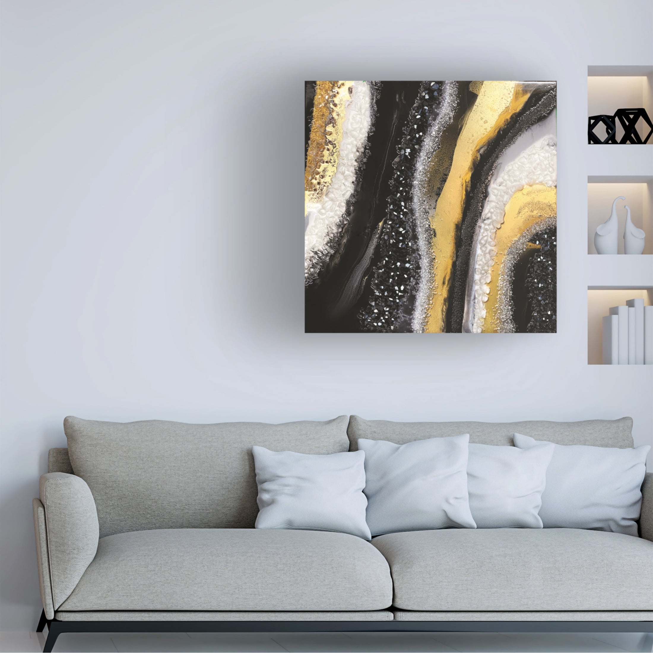 Trademark Fine Art Alyson Storms Black Agate Canvas Wall Art