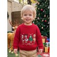 thumbnail image 4 of RUINIXCW Toddler Baby Boy Girl Christmas Ugly Sweater Outfit Kids Fall Winter Sweaters Goose Embroidery Knitwear Jumper Pullover Tops Xmas Clothes, 4 of 10