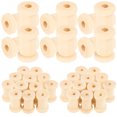 thumbnail image 2 of 100Pcs Cylindrical Beige Wood Spools For Cross Stitching Yarn Bobbin Knitting Thread Storage, 2 of 9