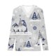 thumbnail image 5 of Pntutb Casual Mujer Cuello en V Verano Sexy Gradiente Estampado Regular Mujer Manga larga top Pntutb Pntutb-457, 5 of 5