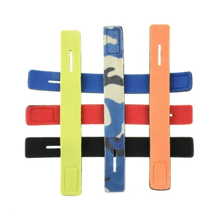FOMIYES 6Pcs Elastic Fishing Rod Wraps Assorted Colors Lightweight Pole Fixing Bands